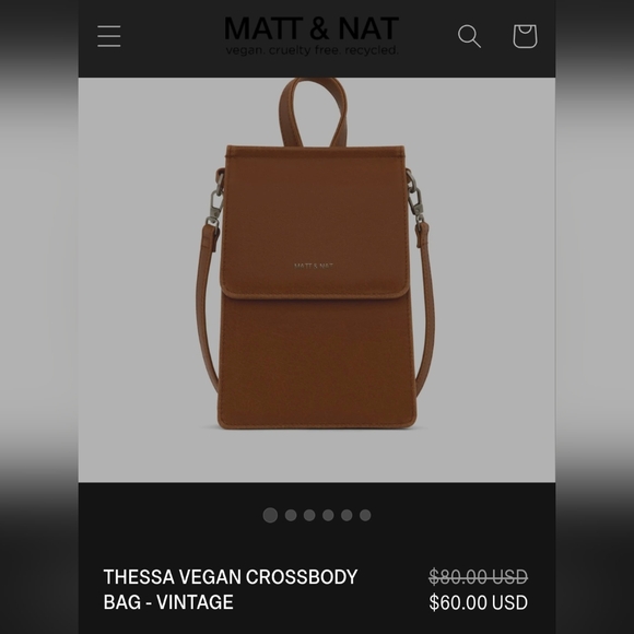 Matt & Nat Vintage Thessa Vegan Pink Crossbody Bag - Picture 2 of 16